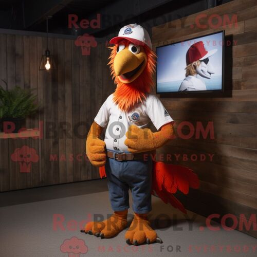Personnage Mascotte Redbrokoly D Un Zébu Olive Habillé D Un Costume Et De Bandeaux