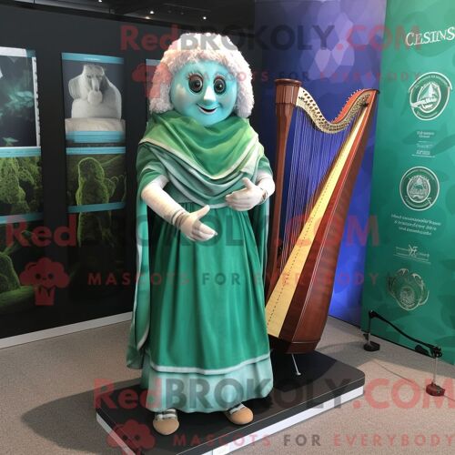 Personnage Mascotte Redbrokoly D Épinard Rouge Habillé D Une Salopette Et De Colliers