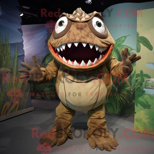 Personnage Mascotte Redbrokoly D Un Ninja Vert Forêt Habillé D Une Veste De Costume Et De Châles