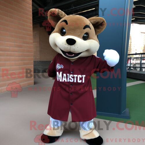 Personnage Mascotte Redbrokoly D Une Salade César Rouille Habillée D Une Combishort Et De Mitaines