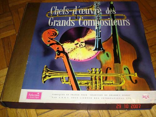 Chefs-D'oeuvre Des Grands Compositeurs - 12 Disks 1959 - Schuman Mendelson Franck Sibelius Grieg Rossini Bizet Rimsky-Korsakov