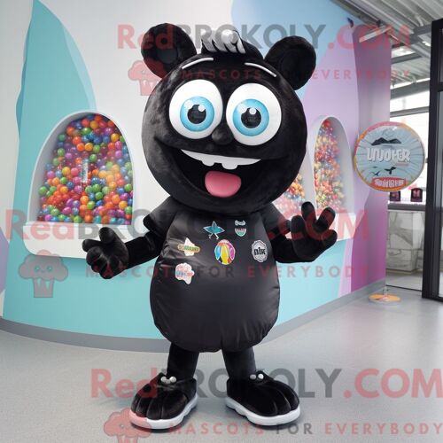Personnage Mascotte Redbrokoly D Un Black Candy Habillé D Un Short Et D Un Porte-Monnaie