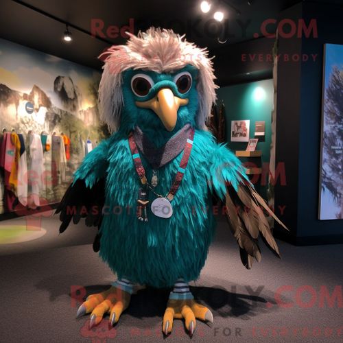 Costume Mascotte Redbrokoly De Civette Grise Personnage Habillé Avec Une Jupe Plissée Et Des Épingles À Cheveux