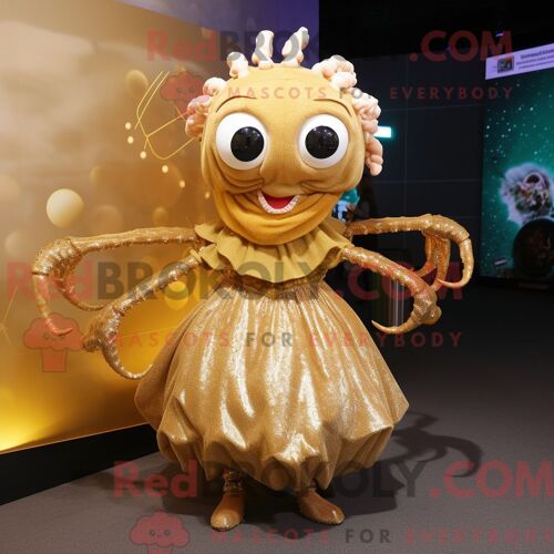 Costume De Mascotte Redbrokoly De Navy Seal Beige Personnage Habillé D Une Chemise Habillée Et De Lacets De Chaussures