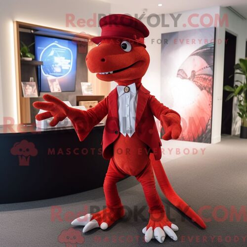 Costume De Mascotte Redbrokoly Arrow Of Love Personnage Habillé Avec Un Blouson Aviateur Et Des Bandeaux