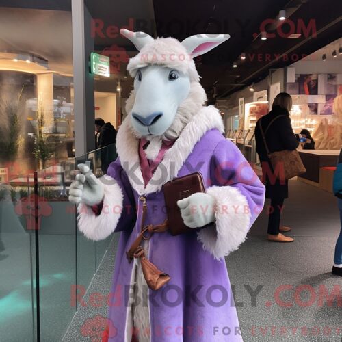 Personnage Mascotte Redbrokoly D Ours À Lunettes Bleu Ciel Habillé D Une Parka Et De Portefeuilles
