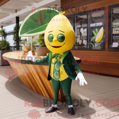 Personnage Mascotte Redbrokoly D Un Dauphin Olive Habillé D Un Smoking Et De Bracelets De Cheville