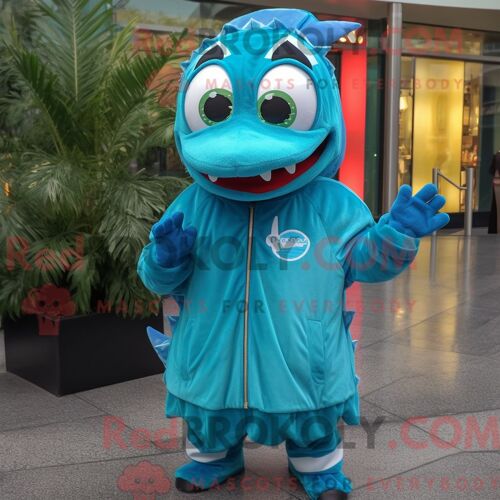 Personnage Mascotte Redbrokoly D Un Orang-Outan Habillé D Un Jeans Flare Et De Bretelles