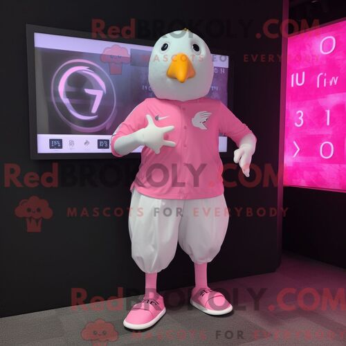 Personnage Mascotte Redbrokoly D Un Chou À La Crème Habillé D Une Veste De Moto Et De Clips Pour Foulard