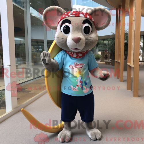 Personnage Mascotte Redbrokoly D Un Piranha Habillé D Une Barboteuse Et De Bracelets