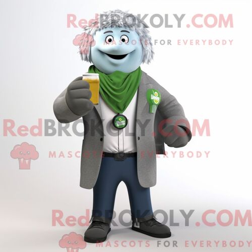 Costume De Mascotte Redbrokoly De Furet Bleu Sarcelle Habillé D Une Jupe Circulaire Et De Bérets