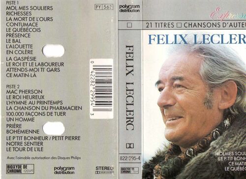 Félix Leclerc  - Cassette Audio 24 Titres