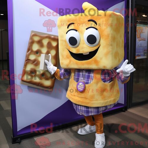 Costume De Mascotte Redbrokoly De Coffre Au Trésor Bleu Sarcelle Habillé D Un Cardigan Et De Sacs Fourre-Tout