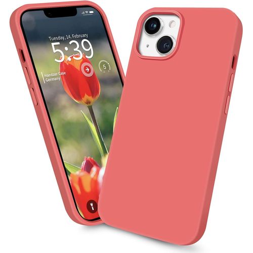 Coque Orange - Compatible Avec Apple Iphone 14, Housse Antichoc En Silicone Liquide, Protection Intégrale, Coque De Protection Anti-Rayures, Doublure Microfibre