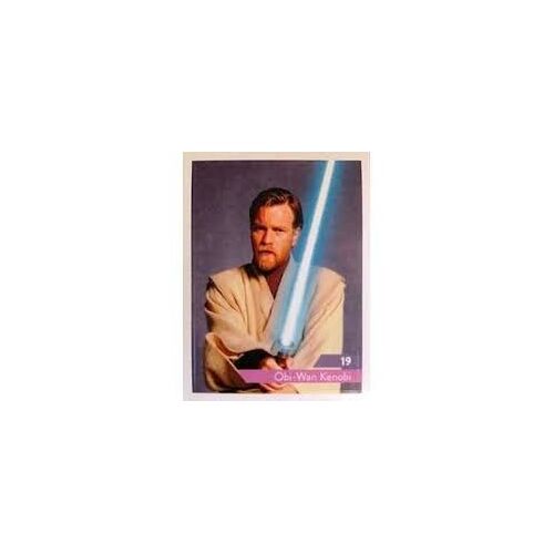Vignette Sticker Star Wars N°19 Obi Wan Kenobi - Star Wars - Leclerc - Lucasfilm 2019 - 7x5,5 Cm