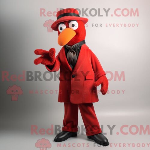 Costume Mascotte Redbrokoly De Tigre Rouille Personnage Habillé D Une Robe De Mariée Et De Lunettes De Lecture