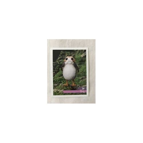 Vignette Sticker Star Wars N°26 Porg - Star Wars - Leclerc - Lucasfilm 2019 - 7x5,5 Cm