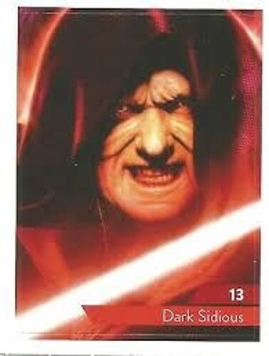 Vignette Sticker Star Wars N°13 Dark Sidious - Star Wars - Leclerc - Lucasfilm 2019 - 7x5,5 Cm