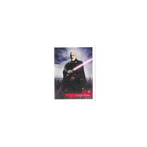 Vignette Sticker Star Wars N°12 Comte Dooku - Star Wars - Leclerc - Lucasfilm 2019 - 7x5,5 Cm