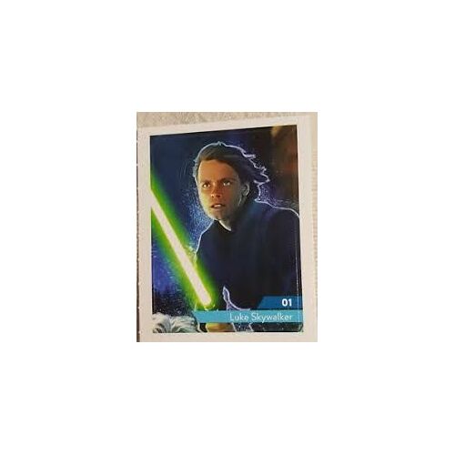 Vignette Sticker Star Wars N°1 Luke Skylwalker - Star Wars - Leclerc - Lucasfilm 2019 - 7x5,5 Cm