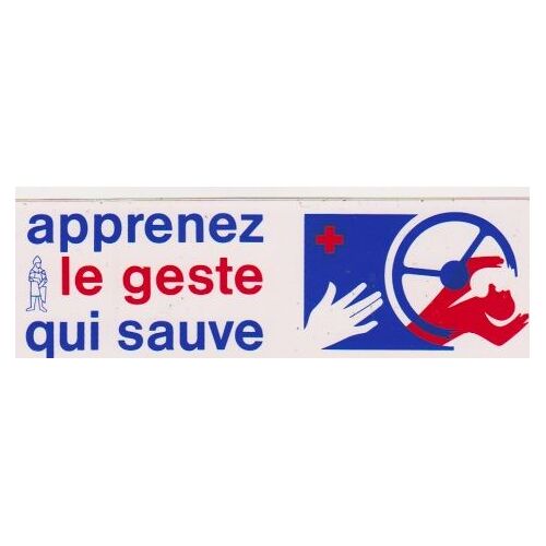Autocollant Apprenez Le Geste Qui Sauve