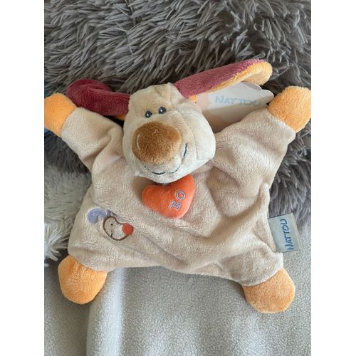 Doudou Peluche Chien Bo Nattou Jollymex Hond Perro Hochet Pluche