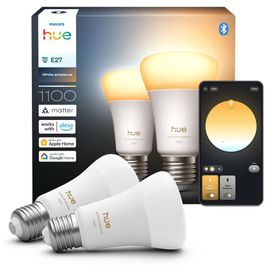Pack De 2 Ampoules Connectées Philips Hue E27 Ambiance Blanc