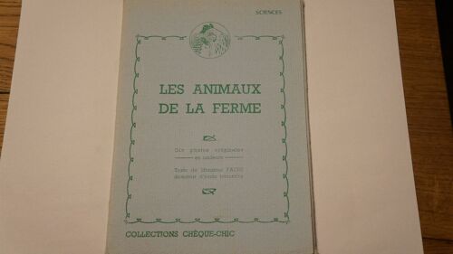 Cheque Chic Les Animaux De La Ferme Lot De 10 Cartes