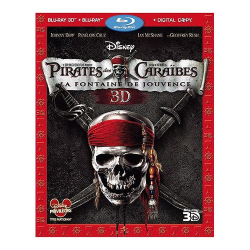 Pirates Des Caraïbes : La Fontaine De Jouvence - Combo Blu-Ray 3d + Blu-Ray + Copie Digitale