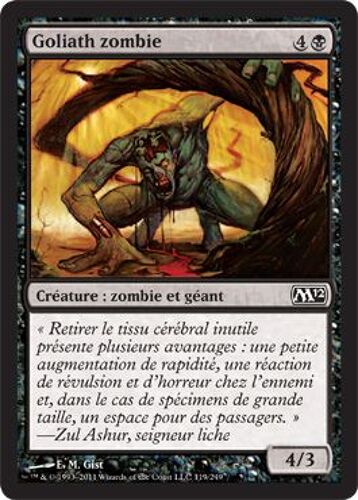 Goliath Zombie (Zombie Goliath) - Magic Mtg - M12 Vf Mint 119 - C