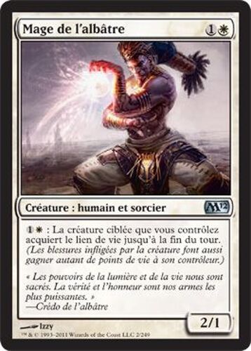 Mage De L'albâtre (Alabaster Mage) - Magic Mtg - M12 Vf Mint 2 - U