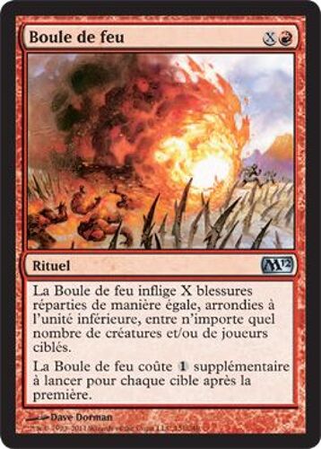 Boule De Feu (Fireball) - Magic Mtg - M12 Vf Mint 131 - U
