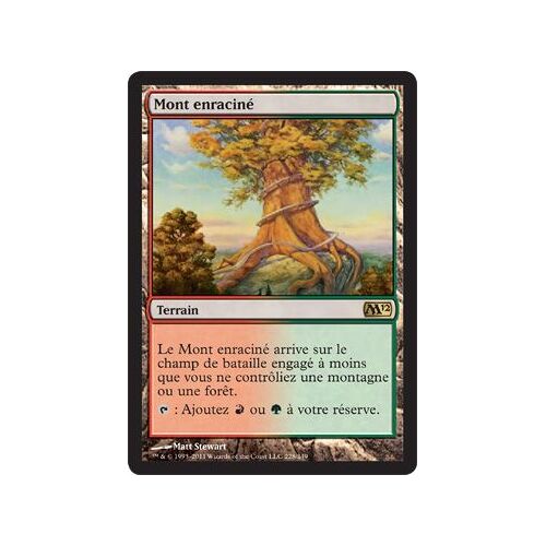 Mont Enraciné (Rootbound Crag) - Magic Mtg - M12 Vf Mint 228 - R