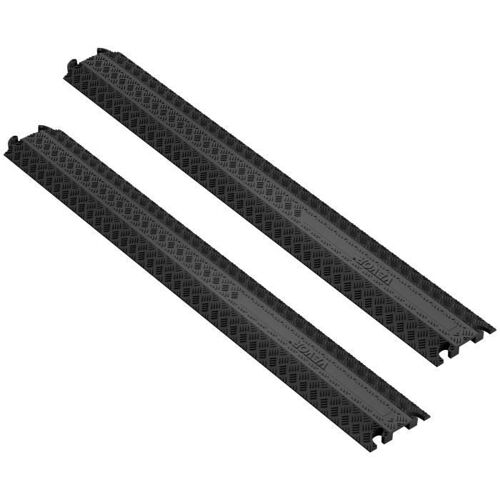 Rampe De Protection De Câble-Vevor -114,5 X 80 X 5 Cm-Charge 907 Kg - Couvercle Supérieur Rabattable- Routes-Noir/Jaune