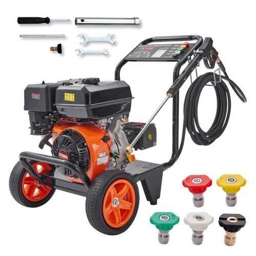 Nettoyeur Haute Pression à Gaz 4400 PSI-VEVOR- 4,0 GPM Pompe en Cuivre Pistolet Pulvérisateur-pour Nettoyage Voitures, Maisons