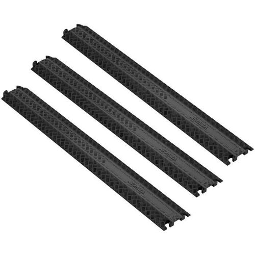 Rampe De Protection De Câble-Vevor -114,5x80x5 Cm-Charge 10000 Kg -Couvercle Supérieur Rabattable- Routes-Noir
