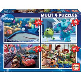 Educa Pixar - Multi 4 Puzzles 50+80+100+150 Pièces