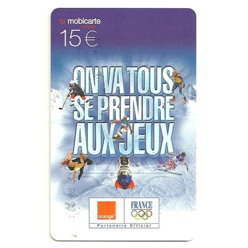 Télécarte Mobicarte Collector : Salt Lake City - Jeux Olympiques D'hiver 2002