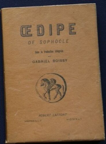Oedipe. Trad. Intégrale De Gabriel Boissy