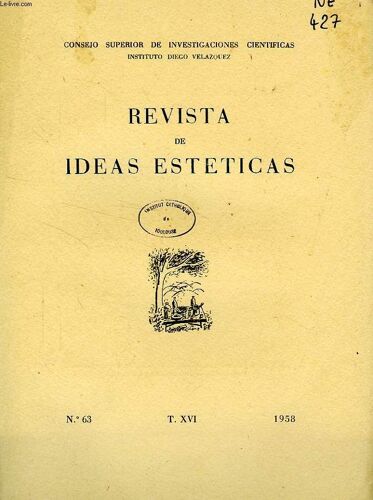 Revista De Ideas Esteticas, T. Xvi, N° 63, 1958