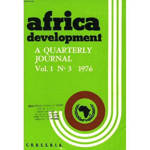 Africa Development, Vol. 1, N° 3, Nov. 1976
