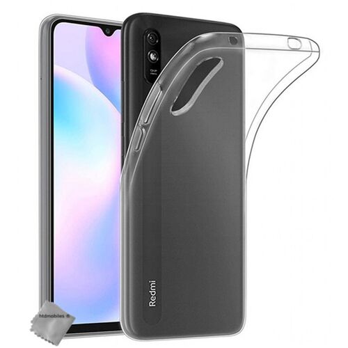 Housse etui coque silicone gel fine Xiaomi Redmi 9A + film ecran - TRANSPARENT TPU