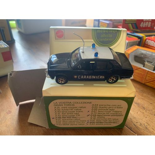 Alfa Roméo Carabinieri Mebetoys Mattel Modèle Original Avec Boîte-Mattel
