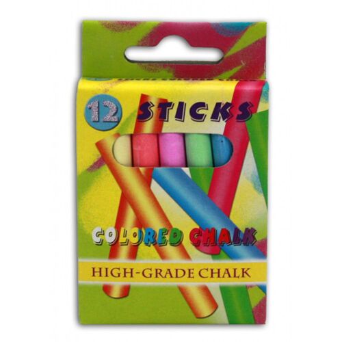 12 Craies 8 Cm 6 Couleurs Coloriage Dessin Écriture Tableau Noir Ardoise Classe