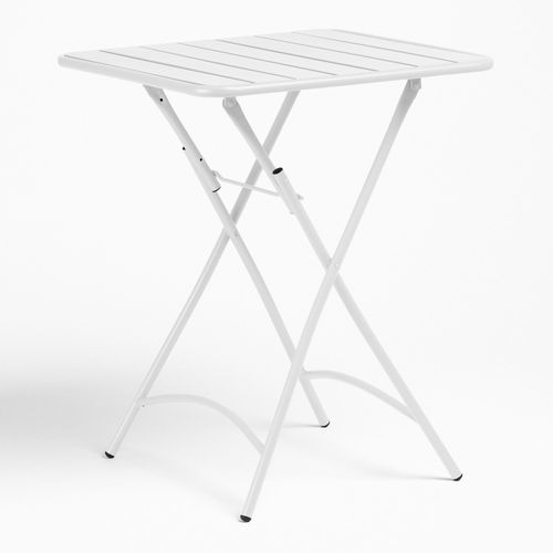 Table Pliante En Acier (60x60 Cm) Janti Blanc