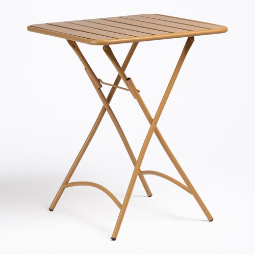 Table De Jardin Pliante En Acier (60x60 Cm) Janti Moutarde
