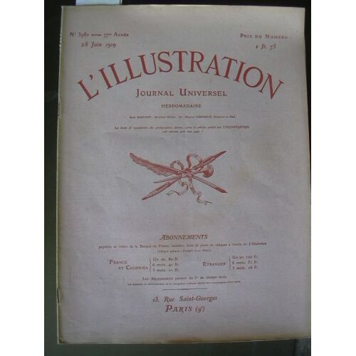 Illustration (L') N° 3982 Du 28/06/1919