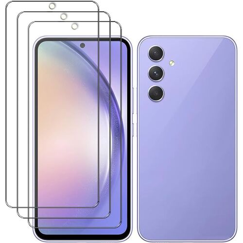 3 X Verre Trempé Pour Samsung Galaxy A54,Dureté 9h,Hyper Transparent,Facile À Installer