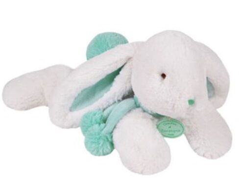 Doudou Lapin Blanc Allonge Pompon Amande 25cm Peluche Doudou Et Compagnie Animal Naissance Bebe Doudou Et Cie