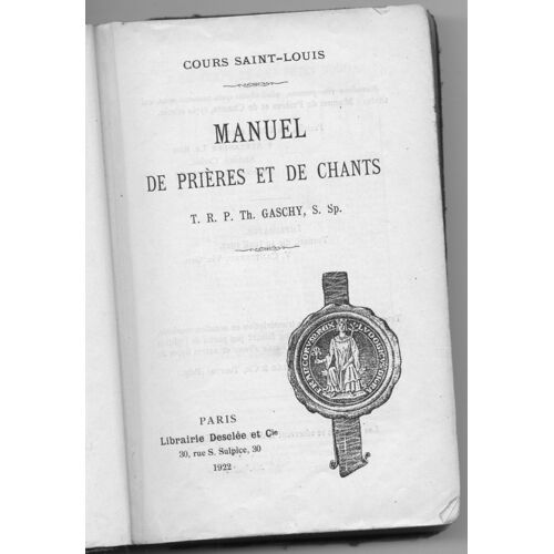 Manuel De Prières Et De Chants